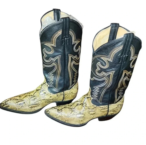 Panhandle Slim Other - Vintage Panhandle Slim Python Skin Cowboy Boots. EUC! 9.5 D